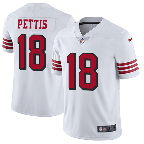 San Francisco 49ers Limited White Men Dante Pettis NFL Jersey #18 Rush Vapor Untouchable